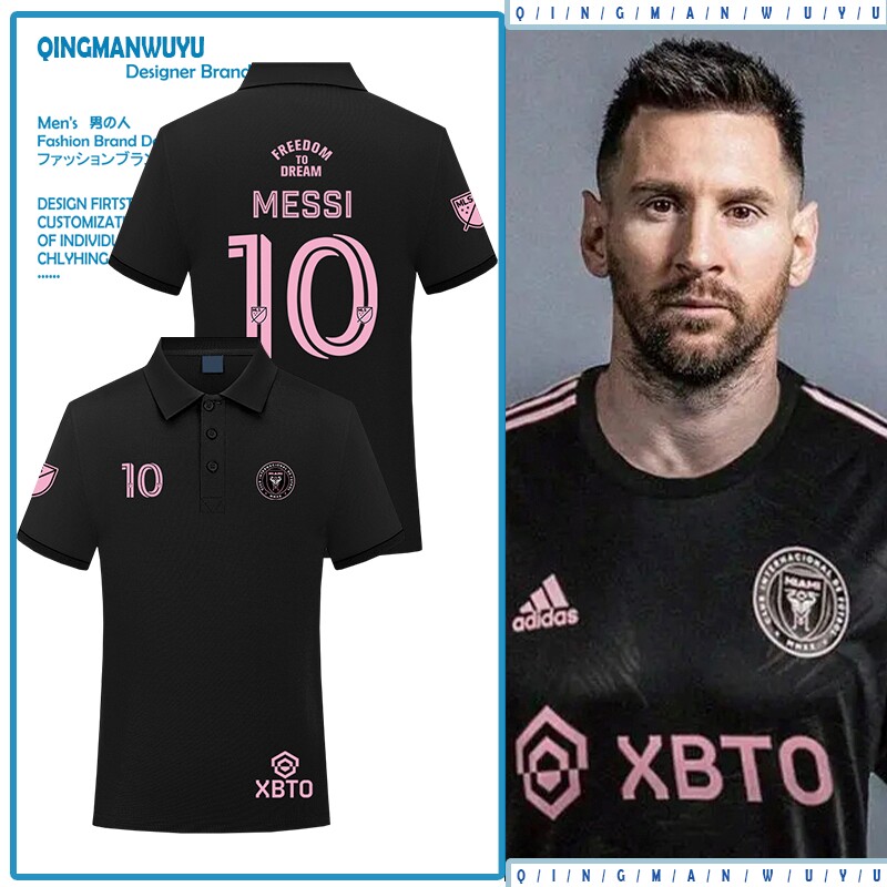 迈阿密国际美职联梅西10号球衣夏季短袖polo衫男装休闲翻领上衣潮