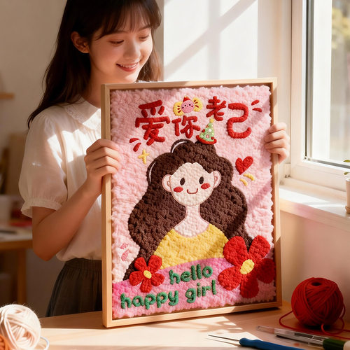 毕业戳戳绣diy手工礼物创意文字礼品朋友闺蜜母亲节手工家居装饰
