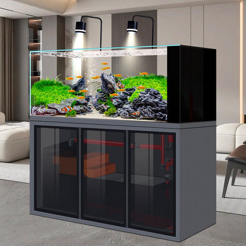 美之海客厅溪流缸2025新款工业风