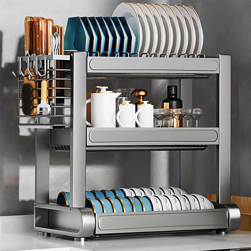 不锈钢碗碟收纳架沥水架厨房置物架放碗筷碗盘家用碗架多功能碗柜,厨房/烹饪用具,碗架,淘宝优惠券,粉丝福利购,淘宝优惠卷