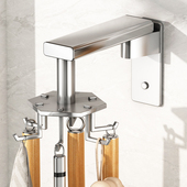 可旋转挂钩厨房壁挂式 锅铲勺子菜板挂架免打孔墙壁强力黏胶置物架