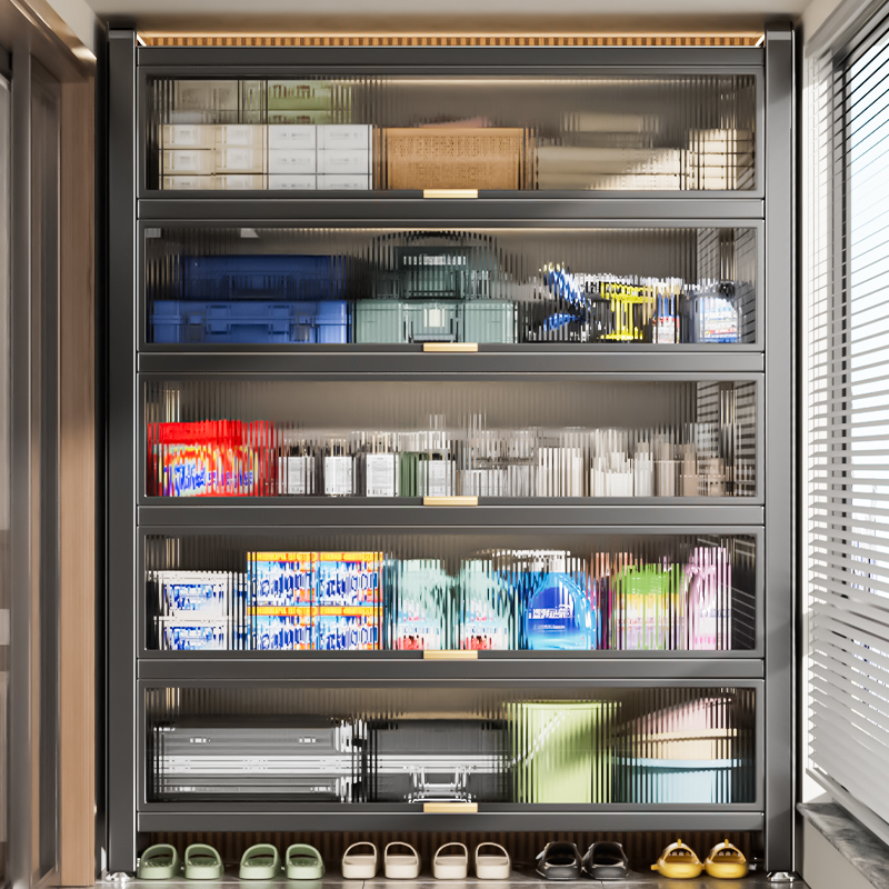 不锈钢家用阳台收纳柜户外鞋柜侧边防水防晒置物架防尘储杂物柜子