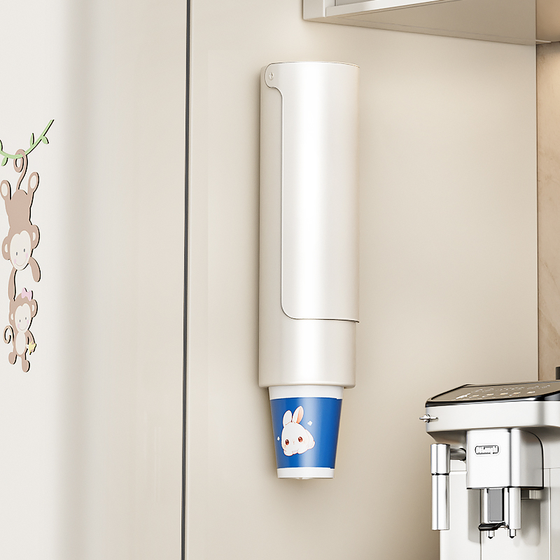 不锈钢一次性杯子取杯器壁挂式高级纸杯架饮水机放水杯收纳置物架