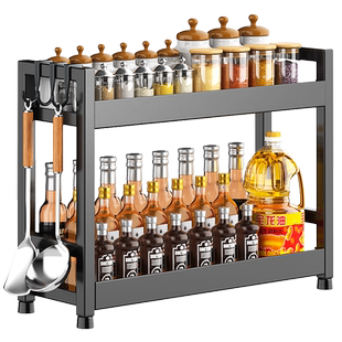 小尺寸厨房调料置物架台面极窄边窄款调味品油盐酱醋多功能收纳架