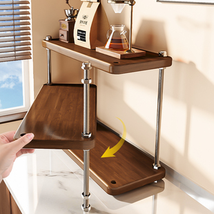 中古实木杯架桌面置物架杯子收纳架咖啡角餐边柜厨房吧台水杯架子