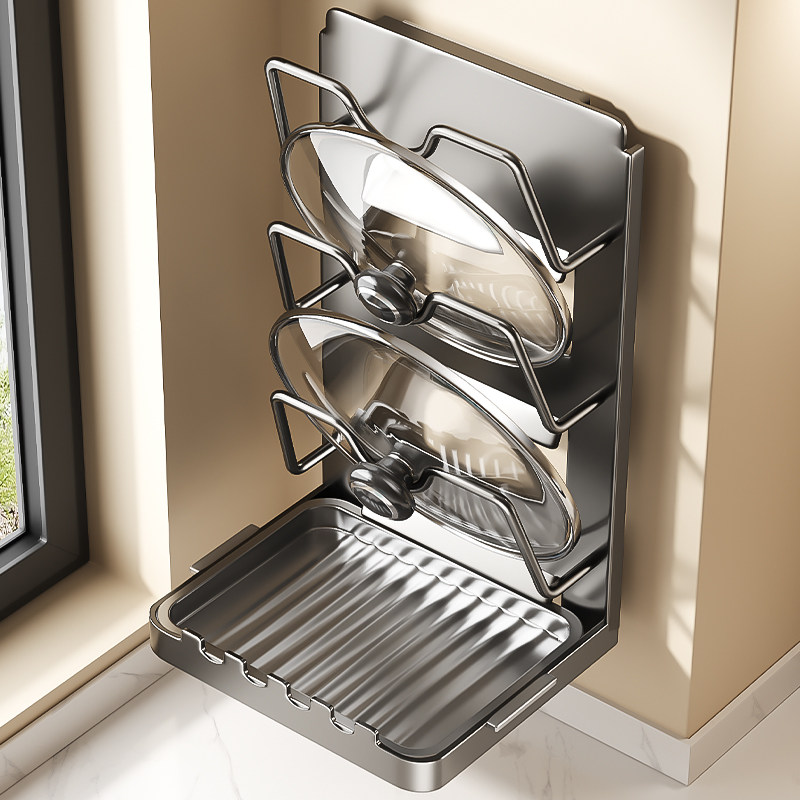 厨房锅盖架家用台面多功能多层收纳架免打孔壁挂置物架菜板放置器,厨房/烹饪用具,锅盖架/锅盖收纳垫,淘宝优惠券,粉丝福利购,淘宝优惠卷