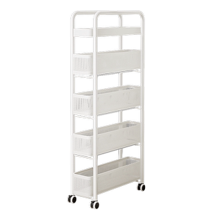 夹缝置物架厨房门后冰箱侧面极窄缝抽拉篮缝隙收纳柜卫生间小推车