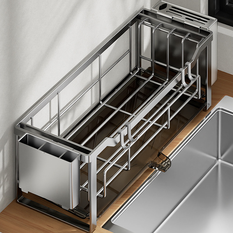 厨房置物架碗碟沥水架多功能窄款水槽碗架台面放碗盘碗筷收纳层架