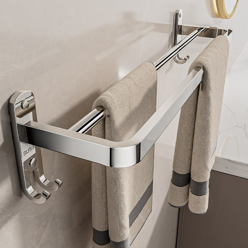 304不锈钢卫生间毛巾架免打孔浴室厕所墙上毛巾杆洗漱台浴巾收纳,家装主材,毛巾杆/毛巾挂,淘宝优惠券,粉丝福利购,淘宝优惠卷