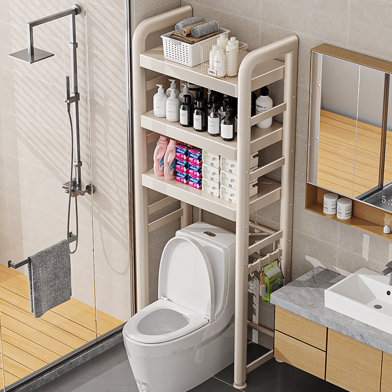 加粗马桶置物架落地卫生间洗漱台旁架子浴室厕所后空隙上方收纳架,家庭/个人清洁工具,马桶置物架,淘宝优惠券,粉丝福利购,淘宝优惠卷