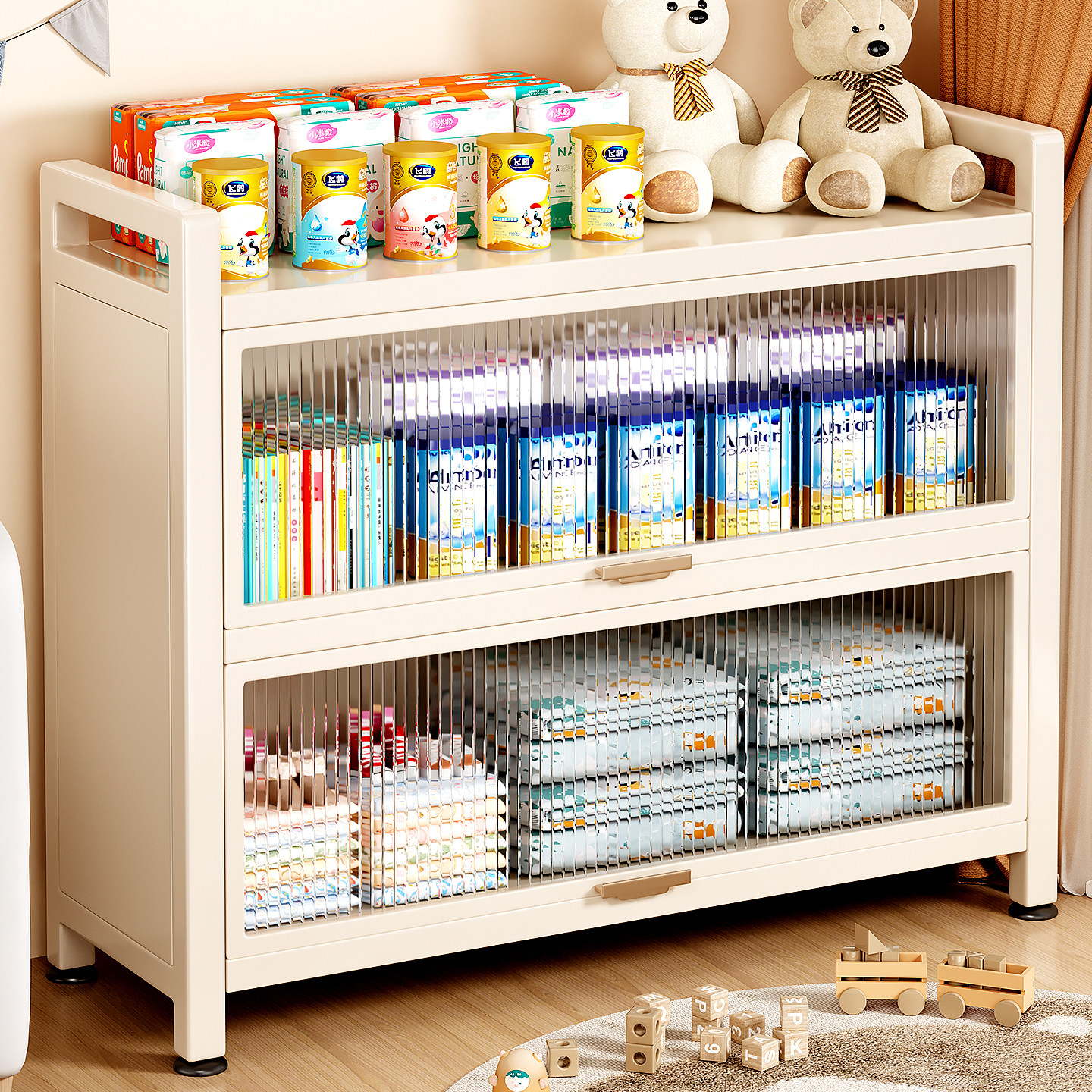 儿童玩具收纳柜宝宝喂养台婴儿用品置物架落地多层整理零食储物柜,住宅家具,儿童储物架/收纳架,淘宝优惠券,粉丝福利购,淘宝优惠卷