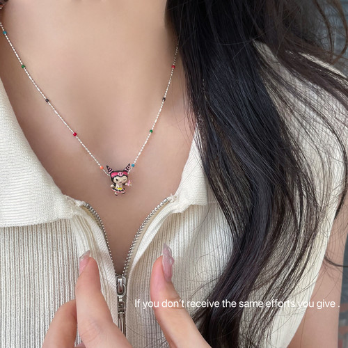 库洛米kuromi珐琅路路通吊坠