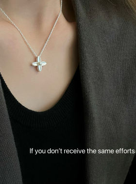 S925纯银四叶草珍珠项链女2025韩版新款时尚简约气质高级感锁骨链