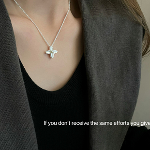 简约气质高级感锁骨链 时尚 S925纯银四叶草珍珠项链女2025韩版 新款