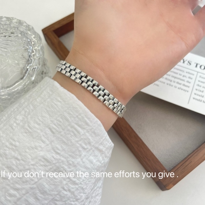 韩版简约表带设计重工手链