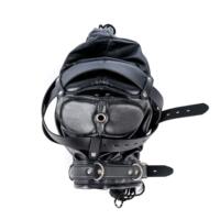 Meizi Butterfly All-Inclusive Closed leather headgear, game party mask, face mask punishment, couple, adult restraint thumbnail 5