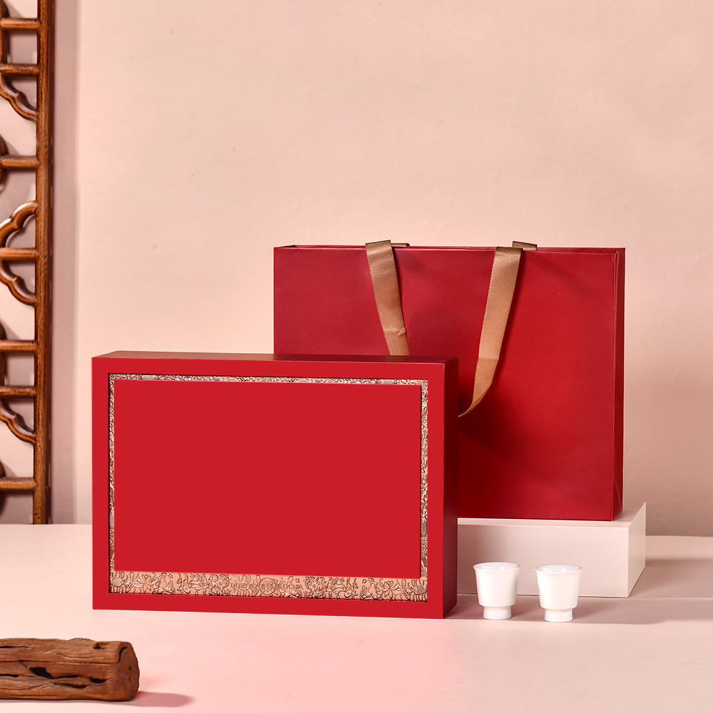 半斤红茶茶叶礼盒空盒大红袍肉桂岩茶250克茶叶包装高档纸盒定制