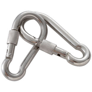 304不锈钢登山扣弹簧扣快挂钩钥匙挂扣卡扣安全锁扣保险扣狗链扣