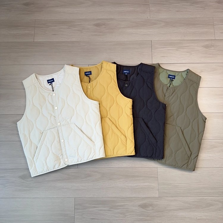 挺括保暖不易皱 温暖不臃肿 日系薄棉葫芦绗棉马甲 男女情侣款