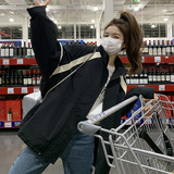 黑色工装冲锋衣羽绒服女冬季新款今年爆款短款加厚连帽白鸭绒外套，女装棉衣/棉服，2D043
