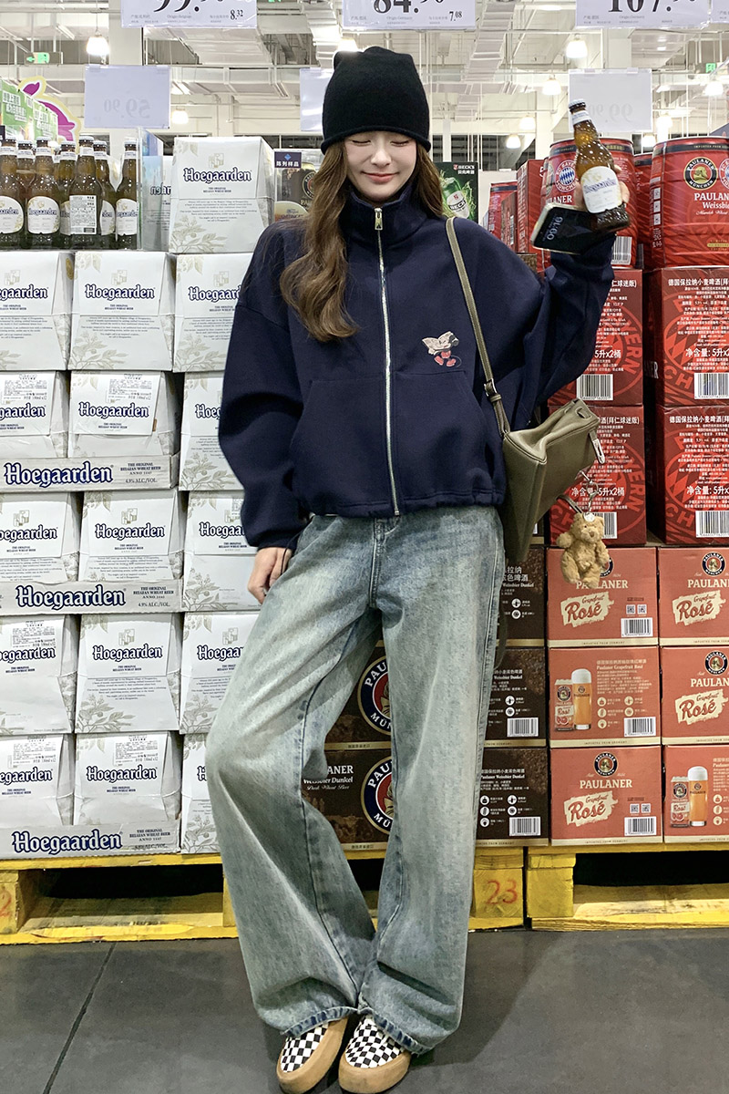【现货】款号7026卡通印花短外套P135控198,女装短外套,2D043