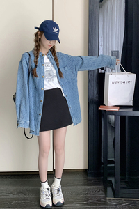 现货 款号W1022 牛仔衬衫外套 P125 K178图片