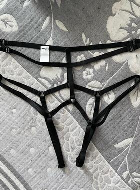 欧美性感内裤弹力大码镂空丁字裤女士开档免脱可调节Sexy Panties