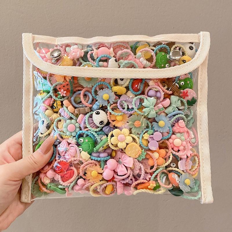 Children cartoon scrunchie rubber band baby hair accessories