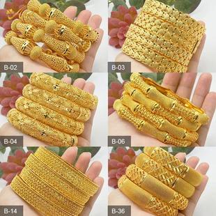 Dubai East Bangle Ethiop Middle Color Women For Bangles Gold
