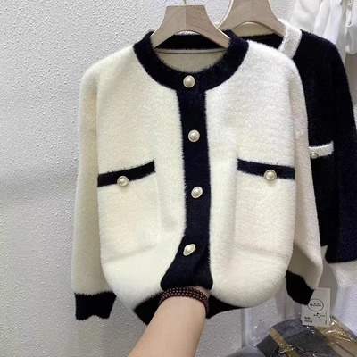 单排扣开衫小香风外套秋冬开衫