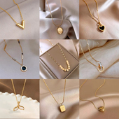不易掉色钛钢项链女轻奢小众2025新款 高级感锁骨颈链吊坠配饰 爆款