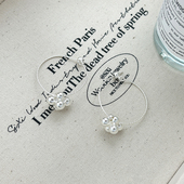 fever同款 韩系银球耳环小众百搭简约耳饰耳扣耳钉圆形设计感金属