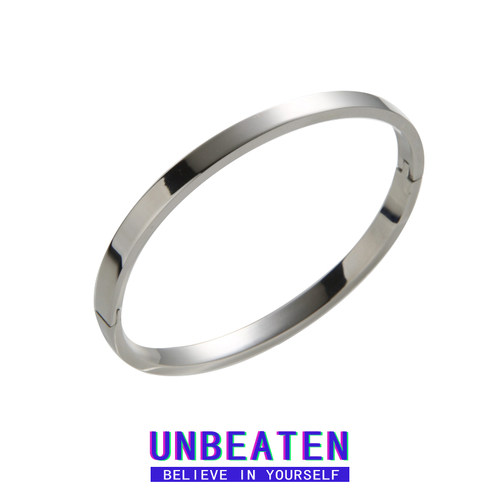 unbeaten简约高级感情侣手镯钛钢