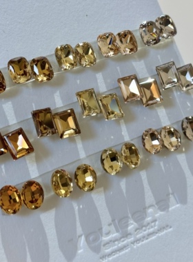 Youleenail 美拉德尖底Double钻球 香槟色秋冬美甲钻 华子同款