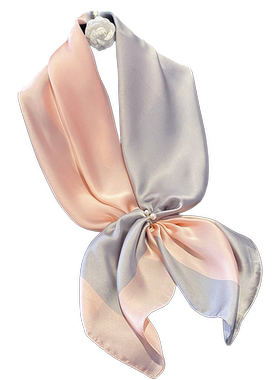 拼色粉灰色大方巾丝巾女百搭披肩