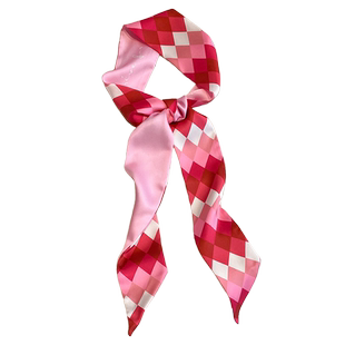 粉色系春夏百搭丝巾小长条女飘带发带高级感绑包丝带腰带装饰领巾