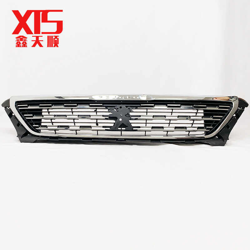 适配东风标致308中网总成中网亮条中网格栅电镀标志前杠中网总成