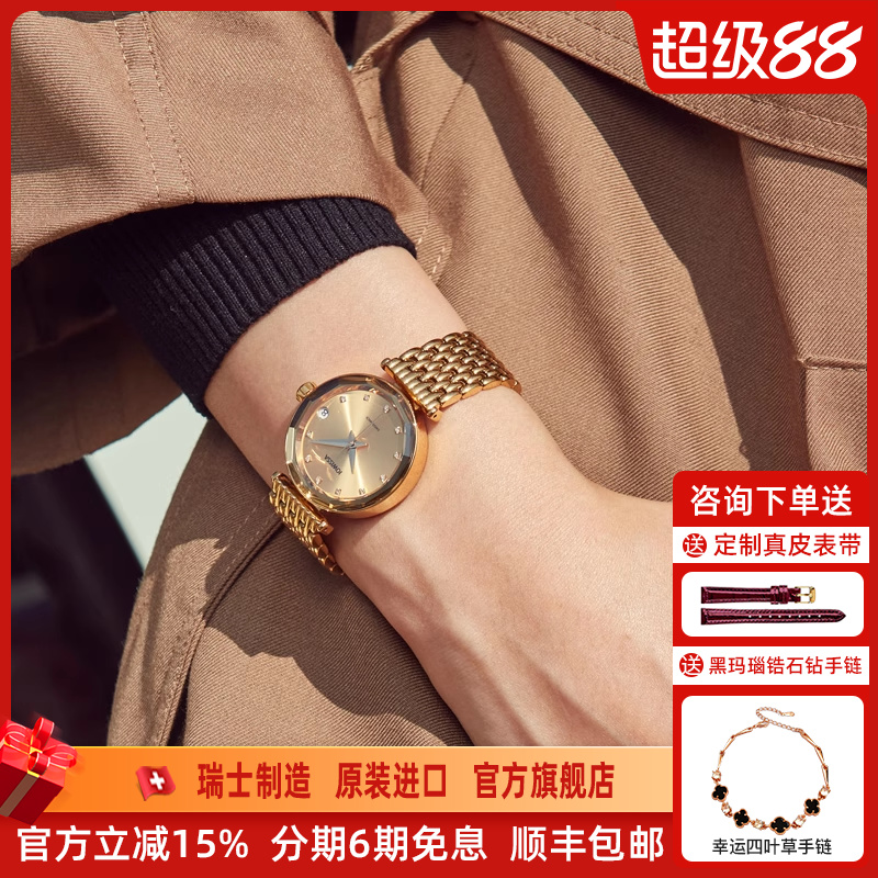 瑞士进口自动机械表奢华钻石女表