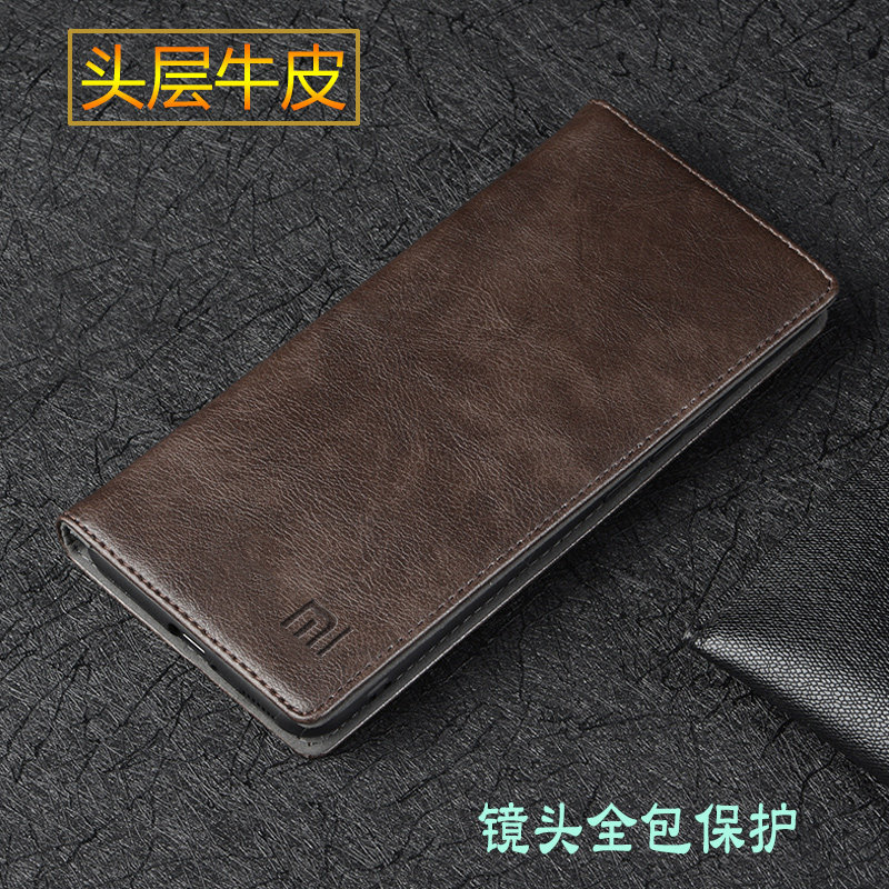 适用小米Civi手机壳真皮镜头全包防摔外壳 小米CIVI 1S手机保护套翻盖皮套新款5G版牛皮手机套男女款商务