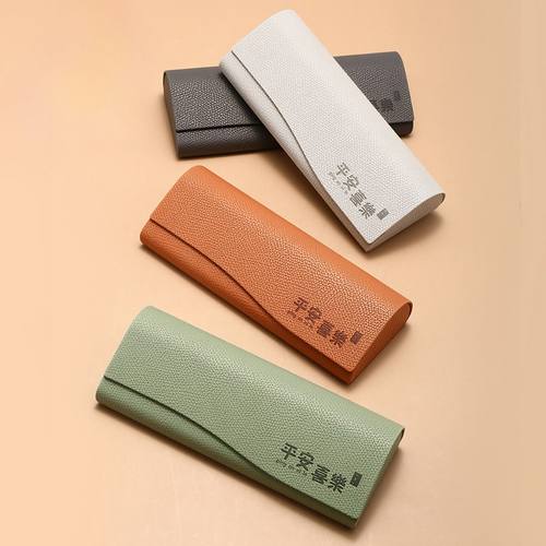 新款皮质光学男女款商务镜盒高档小清新近视学生复古太阳镜手工盒