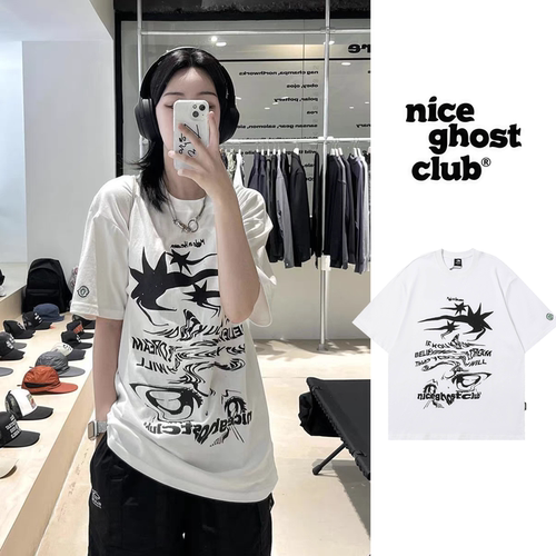【官方正品】nice ghost club龙卷风短袖T恤徐明浩尹净汉男女同款