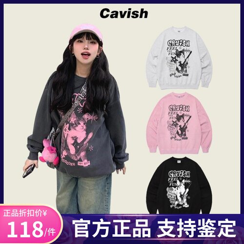 【官网正品】cavish圆领卫衣男女
