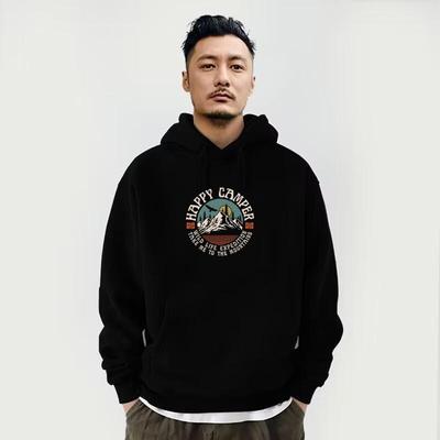 连帽卫衣男余文乐加绒外套学生