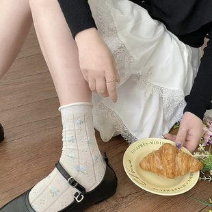 姐妹有福了 小仙女春夏bi备小白袜 怕热 巨透气 袜子非常轻薄