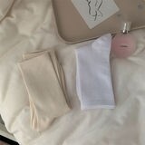 被追问的奶油白wawa来咯！好米好温油*脱脂白奶白色袜子女中筒