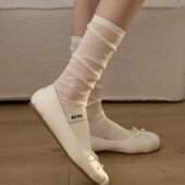 小腿袜 啊啊啊 显瘦 巨薄透 好爱这双叠堆袜子… 竖条纹巨