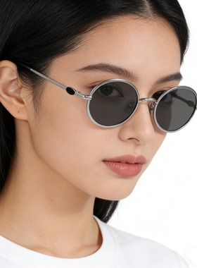 迪丽热巴同款复古圆形蛤蟆镜墨镜