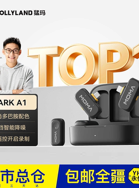 猛玛LARK A1多巴胺迷你夹领式麦克风直播设备一拖二降噪猛犸