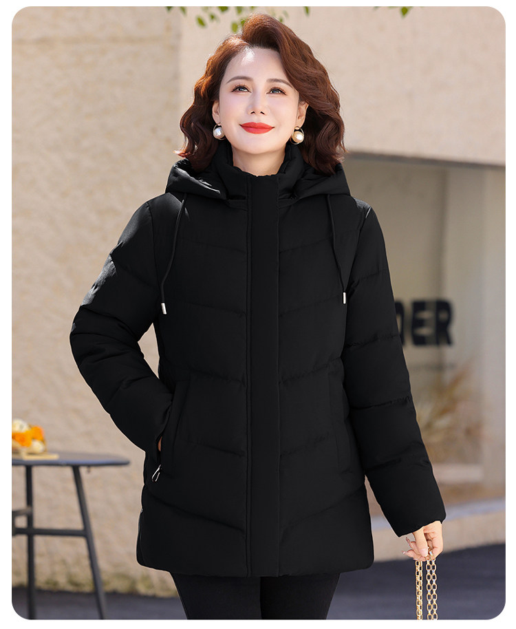 新款中老年妈妈装羽绒棉服女款加厚保暖外套时尚洋气显瘦包臀上衣