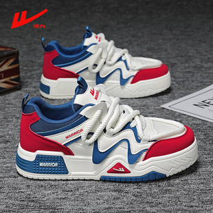 回力男鞋2026春季新款马年红色厚底板鞋撞色运动休闲鞋子百搭潮鞋